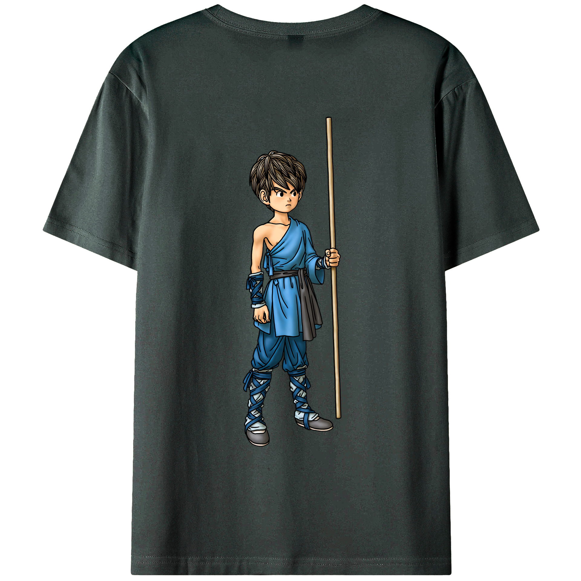 （画像用） ドラゴンクエスト Doragon Kuesuto Dragon Quest 綿100％ メンズ半袖Tシャツ（バックプリント） 通気性